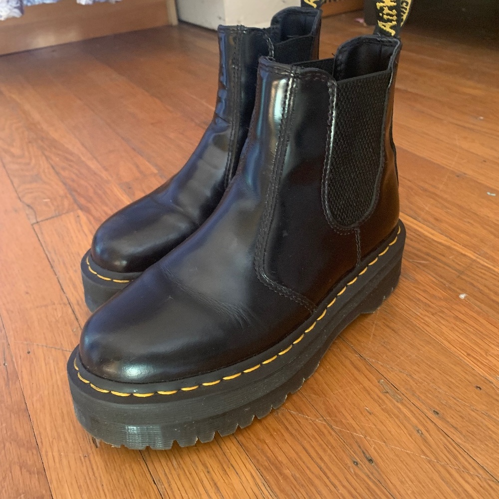 Doc marten platform booties
